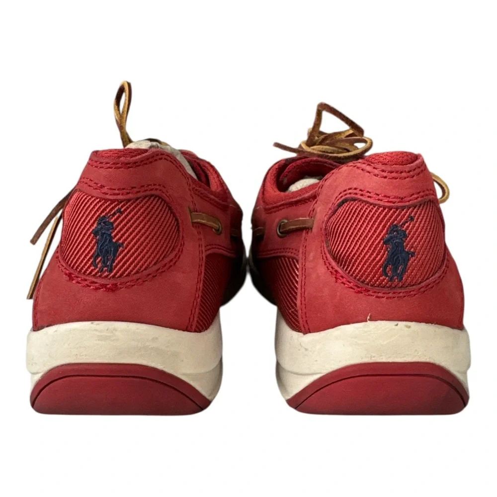 Polo Ralph Lauren Carrick Red Leather Boat Shoes Men’s 11.5D
